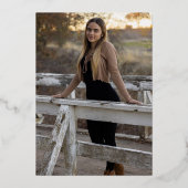 Ankündigung von Real Foil GRAD Abschluss Foto (Rückseite)