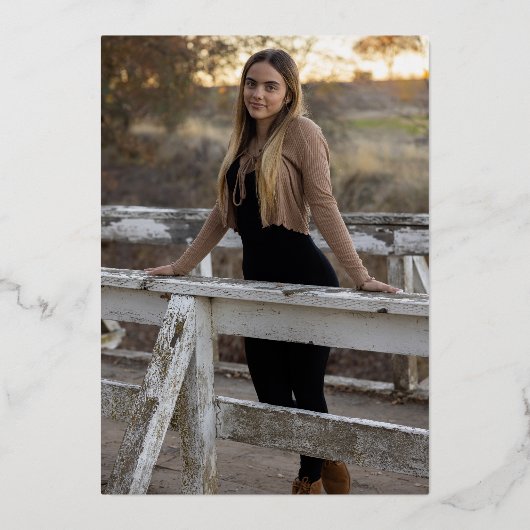 Ankündigung von Real Foil GRAD Abschluss Foto (Rückseite)