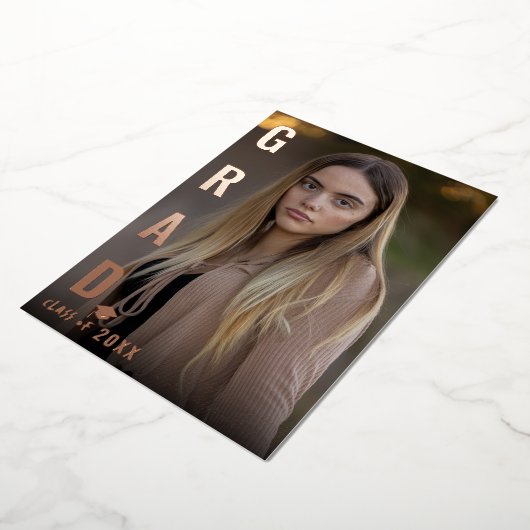 Ankündigung von Real Foil GRAD Abschluss Foto (Gedreht)