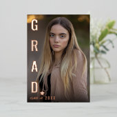 Ankündigung von Real Foil GRAD Abschluss Foto (Stehend vorne)