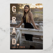 Ankündigung von Real Foil GRAD Abschluss Foto (Vorderseite)