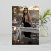 Ankündigung von Real Foil GRAD Abschluss Foto (Stehend vorne)