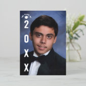 Ankündigung von Real Foil Silver Abschluss Foto (Stehend vorne)