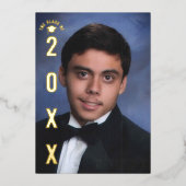 Ankündigung von Real Gold Foil Abschluss Foto (Vorderseite)