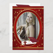 Ankündigung von Red and Gold Foto Abschluss (Vorne/Hinten)