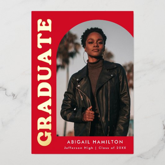 Ankündigung von Red Arch Foto Foil Abschluss (Vorderseite)