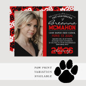 Ankündigung von Red & Black Modern Abschluss Foto