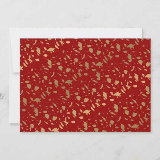 Ankündigung von Red Gold Graduate Foto Abschluss (Rückseite)