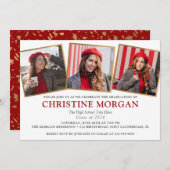 Ankündigung von Red Gold Graduate Foto Abschluss (Vorne/Hinten)