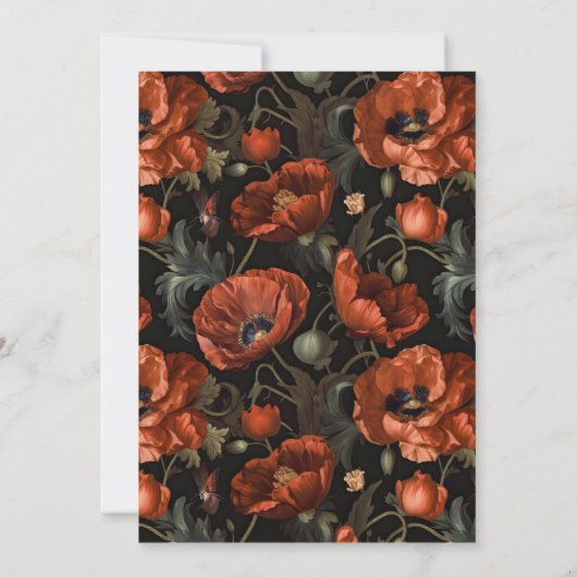 Ankündigung von Red Poppy Moody Foto Beerdigung (Rückseite)