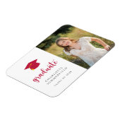 Ankündigung von Red School Colors Foto Abschluss Magnet (Linke Seite)