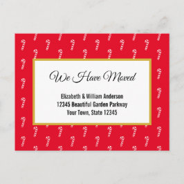 Ankündigung von Red & White Candy Cane Holiday Mov Postkarte