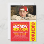 Ankündigung von Red & Yellow Abschluss Foto (Vorderseite)