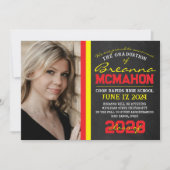 Ankündigung von Red & Yellow Chalkboard Abschluss (Vorderseite)