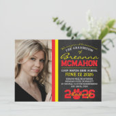 Ankündigung von Red & Yellow Paw Print Abschluss (Stehend Vorderseite)