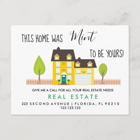 Ankündigung von Referenzen für echte Anwesen-Minze (Vorderseite)