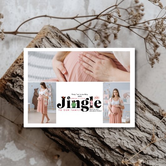 Ankündigung von Retro 3 Foto Baby Schwangerschaft