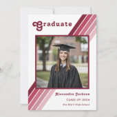 Ankündigung von Retro 70er Vintag Graduate Foto (Vorderseite)