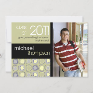 Ankündigung von Retro Block Typ Graduation Party