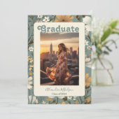 Ankündigung von Retro Boho Abschluss (Stehend Vorderseite)