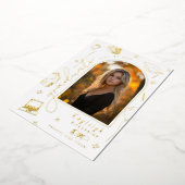 Ankündigung von Retro Gold Foil Foto Abschluss (Gedreht)