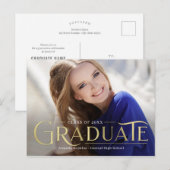 Ankündigung von Retro Overlay-Abschluss Postkarte (Vorne/Hinten)