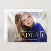 Ankündigung von Retro Overlay-Abschluss Postkarte (Vorne/Hinten)