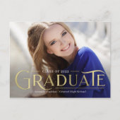 Ankündigung von Retro Overlay-Abschluss Postkarte (Vorderseite)