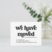 Ankündigung von Retro und Boho Black and White Mov Postkarte (Stehend Vorderseite)