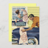 Ankündigung von Retro Zuhause Found Blue Car Moved (Vorne/Hinten)