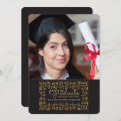 Ankündigung von Rich Gold Frame Foto Abschluss (Vorne/Hinten)