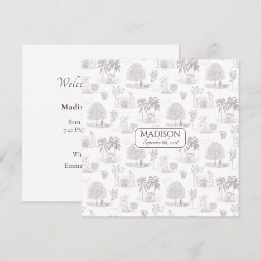 Ankündigung von Romantic Script Toile (Vorne/Hinten)