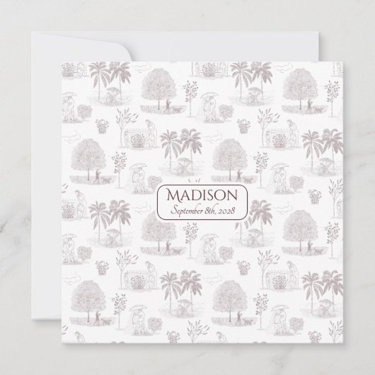 Ankündigung von Romantic Script Toile (Vorderseite)