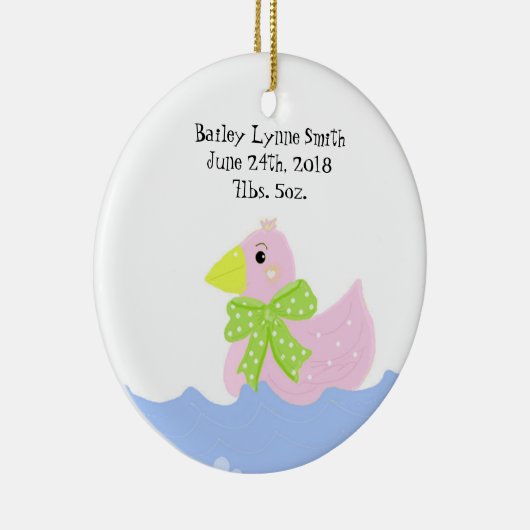 Ankündigung von Rosa Duck Keramikornament (Rechts)