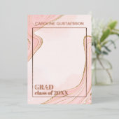 Ankündigung von Rosa Gold Glitzer Foil Abschluss (Stehend vorne)