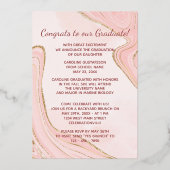 Ankündigung von Rosa Gold Glitzer Foil Abschluss (Rückseite)