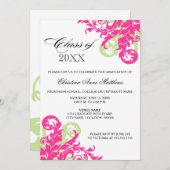 Ankündigung von Rosa-Grün-Swirl-Abschluss (Vorne/Hinten)