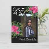 Ankündigung von Rosa Rose Black Foto Abschluss (Stehend Vorderseite)