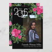 Ankündigung von Rosa Rose Black Foto Abschluss (Vorne/Hinten)