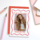 Ankündigung von Rosa Wavy Frame Foto Abschluss