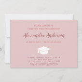 Ankündigung von Rose Gold Geometric Foto Abschluss (Rückseite)