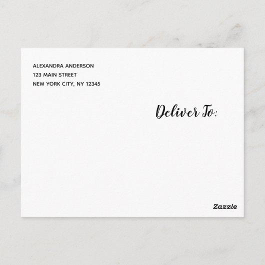 Ankündigung von Rose Gold Geometric Foto Abschluss Postkarte (Rückseite)