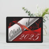 Ankündigung von Rot und Schwarz-Abschluss (Stehend Vorderseite)