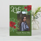 Ankündigung von rote Rose Green Foto Abschluss (Stehend Vorderseite)