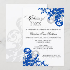 Ankündigung von Royal Blue Silver Swirl Abschluss