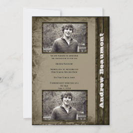 Ankündigung von Rustikal Country Foto Abschluss