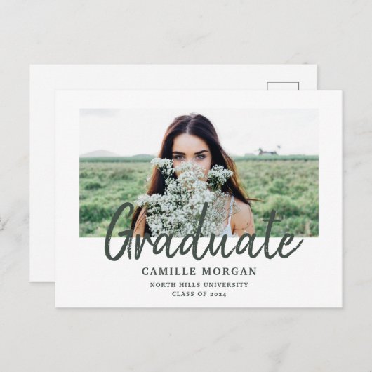 Ankündigung von Rustikal Foto Abschluss 2025 (Vorne/Hinten)