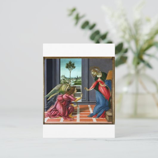 Ankündigung von Sandro Botticelli Postkarte (Stehend Vorderseite)