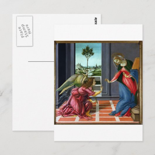 Ankündigung von Sandro Botticelli Postkarte (Vorne/Hinten)