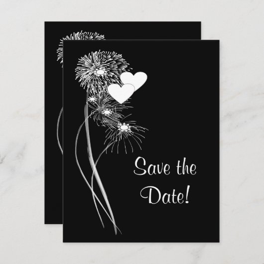 Ankündigung von Save the Date Fireworks (Vorne/Hinten)